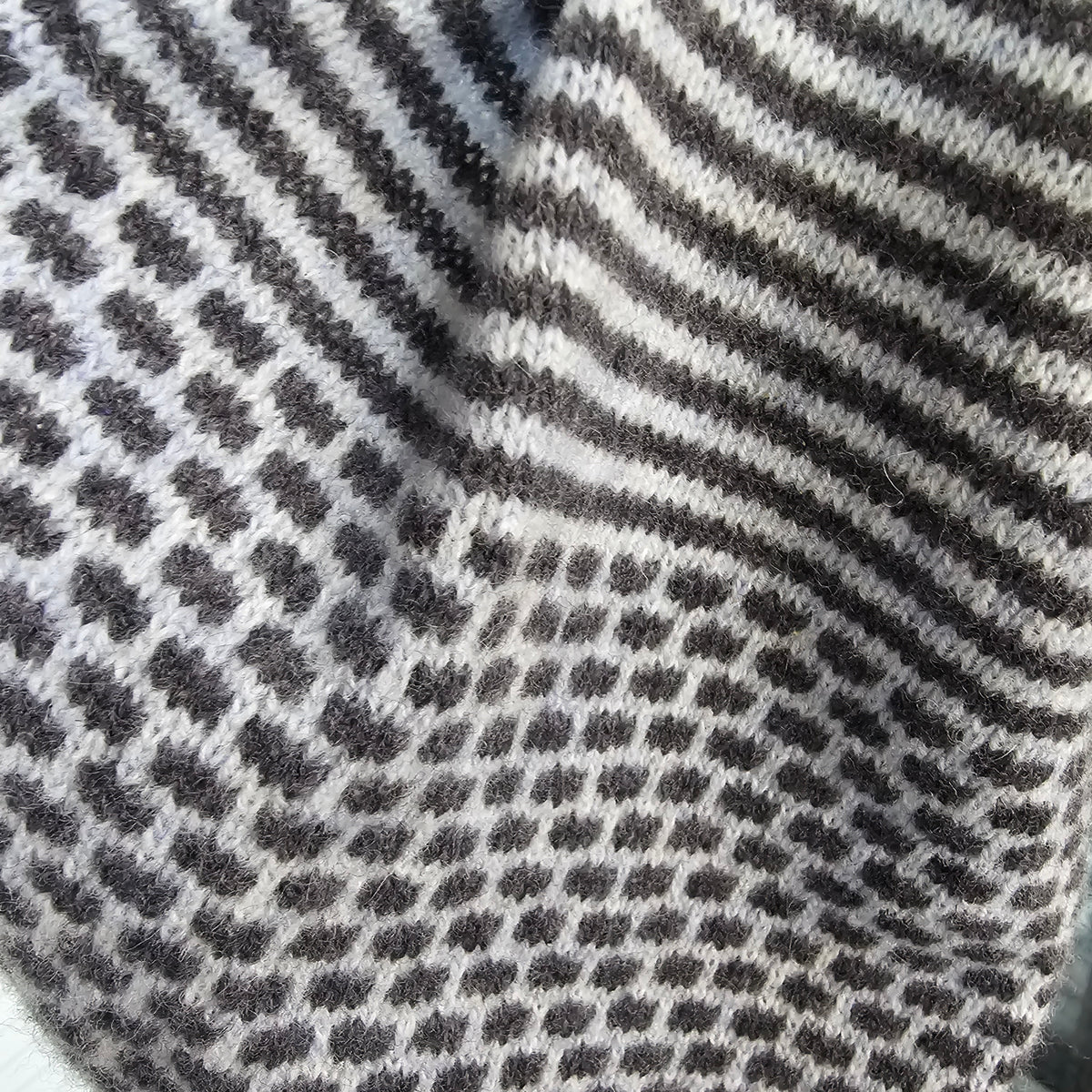 Mitchell + Black Dash and Line lambswool long snood with cuff handcrafted in Scotland