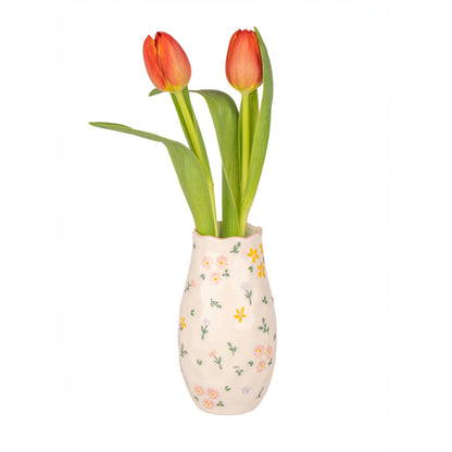 Ditsy floral vase vintage decorative small floral vase