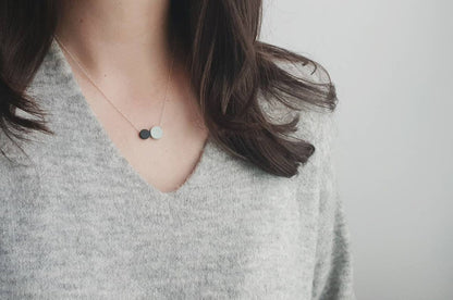 GREY/LIGHT BLUE DOTTIE NECKLACE