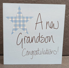 NEW GRANDSON CARD