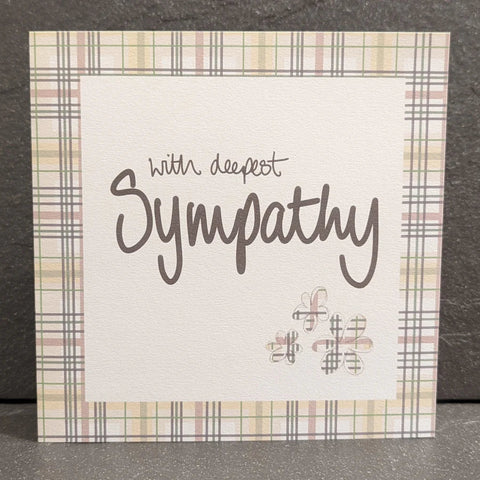 WITH SYMPATHY - TARTAN BORDER CARD