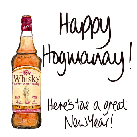 HAPPY HOGMANAY WHISKY CARD