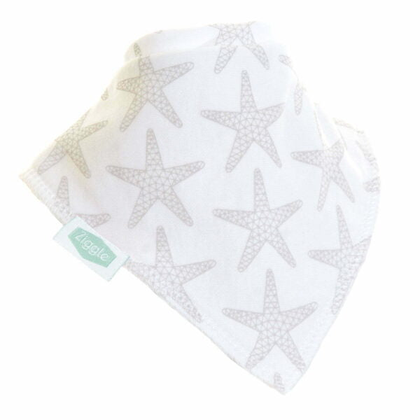 GREY AND WHITE DRIBBLE BIB SET