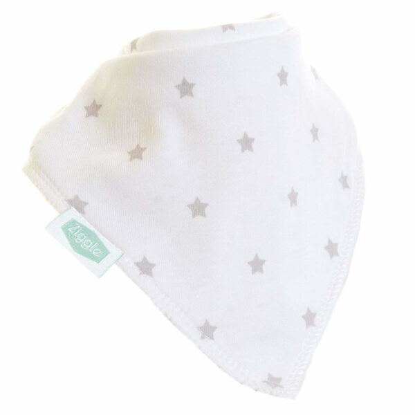 GREY AND WHITE DRIBBLE BIB SET