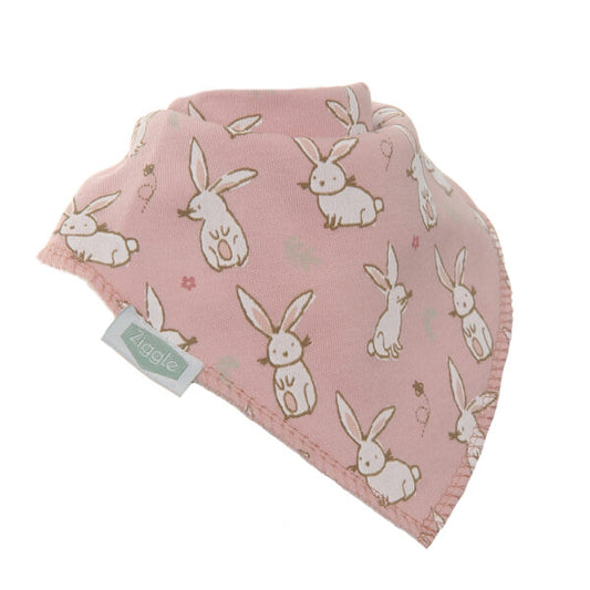 PINK BUNNY DRIBBLE BIB