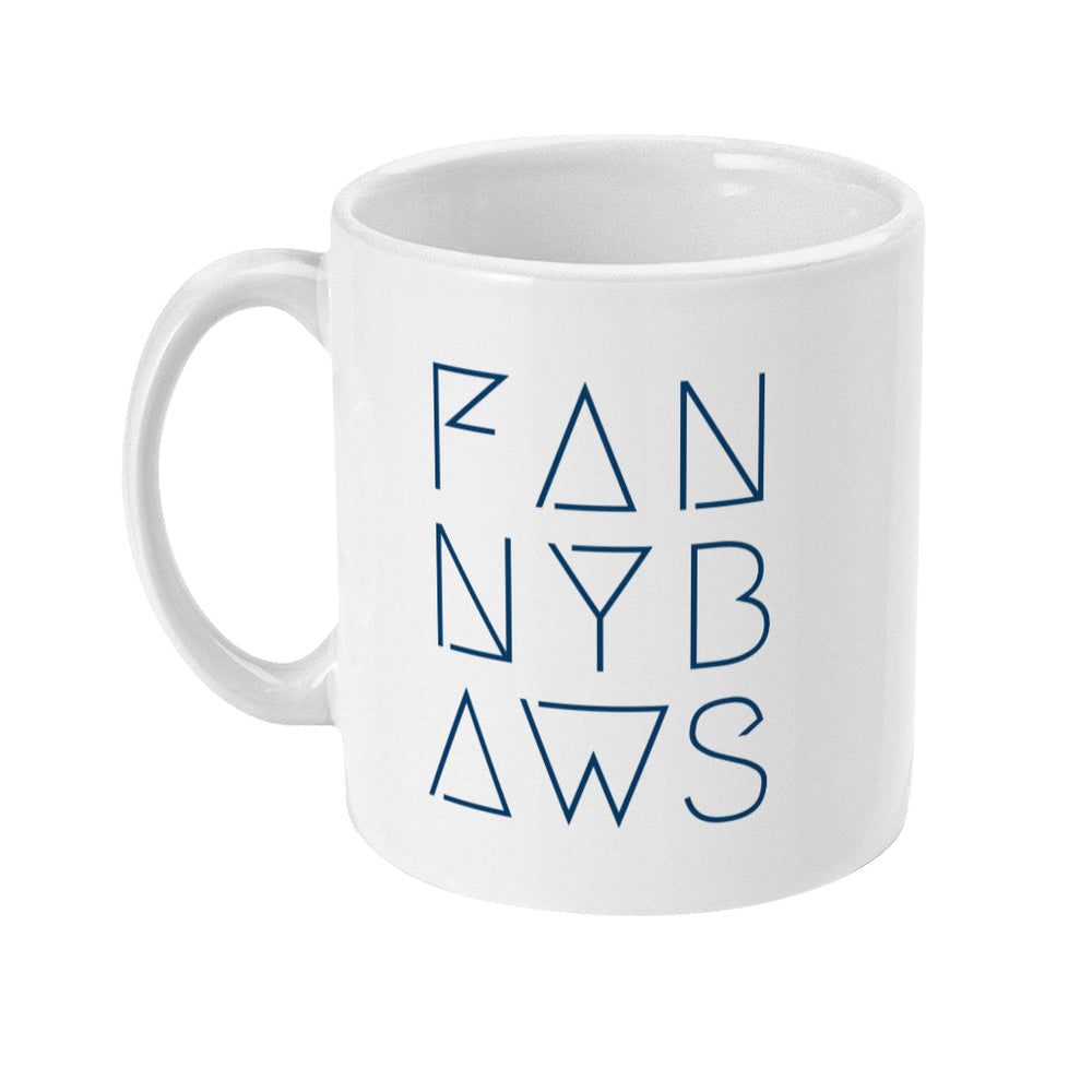 Fannybaws Scottish ceramic mug by Hause & Havers with a bold modern typography design