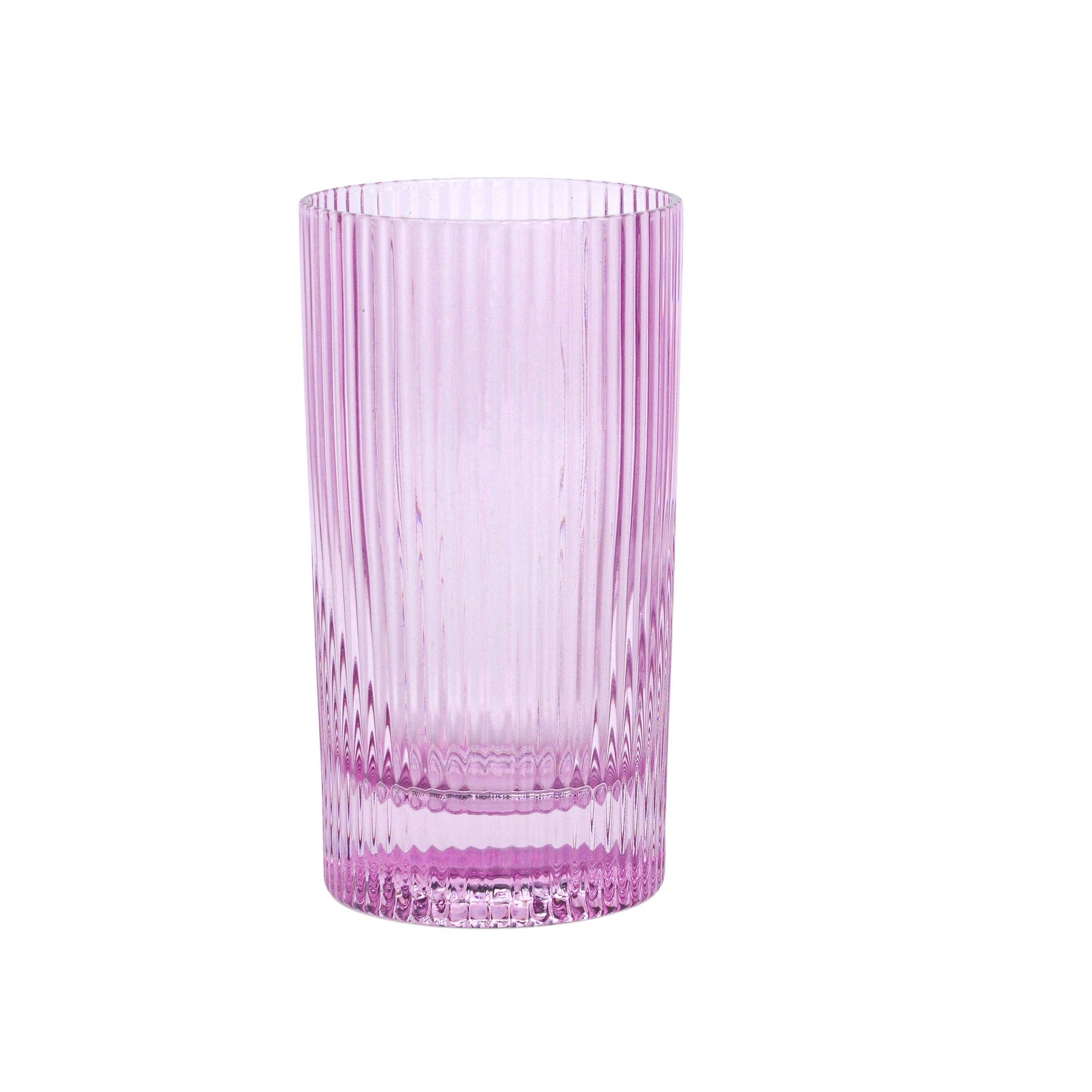 The Stella lilac highball glass set of 2 Designworks fluted glasses