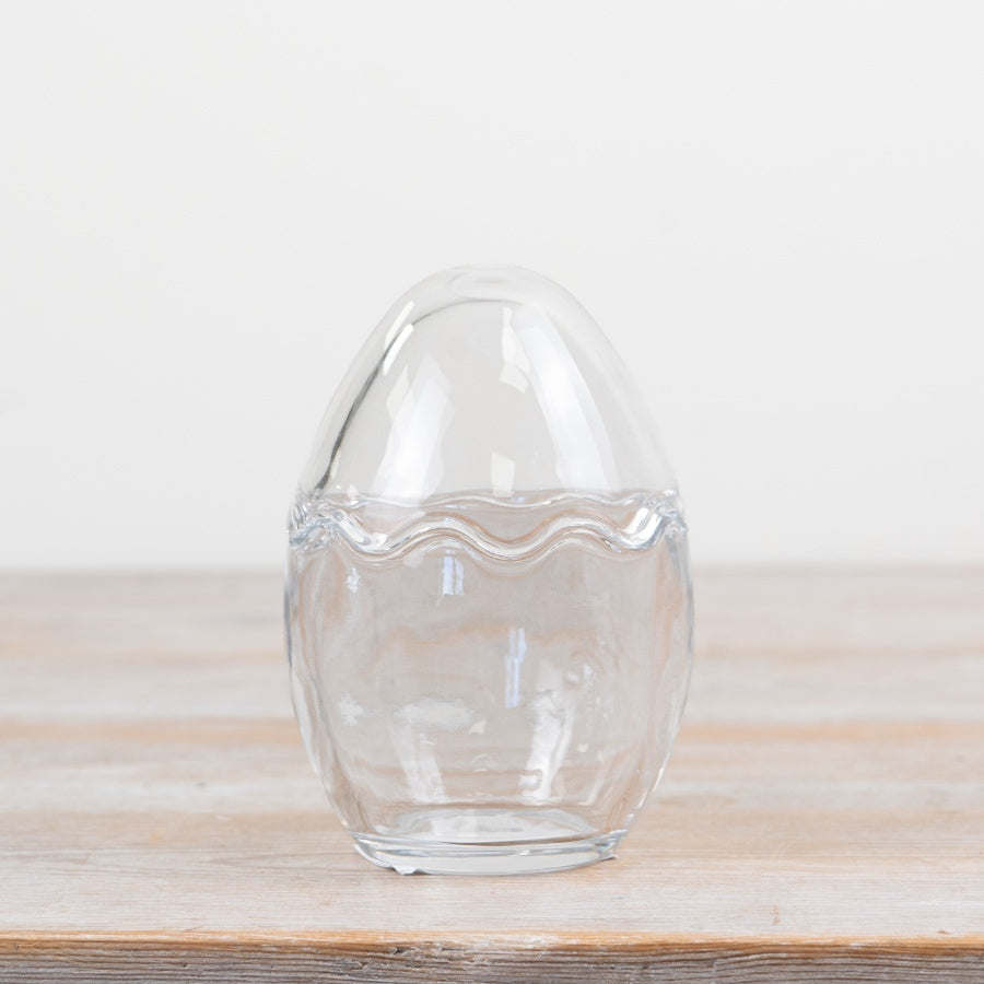Glass Easter egg storage jar for sweets and chocolates