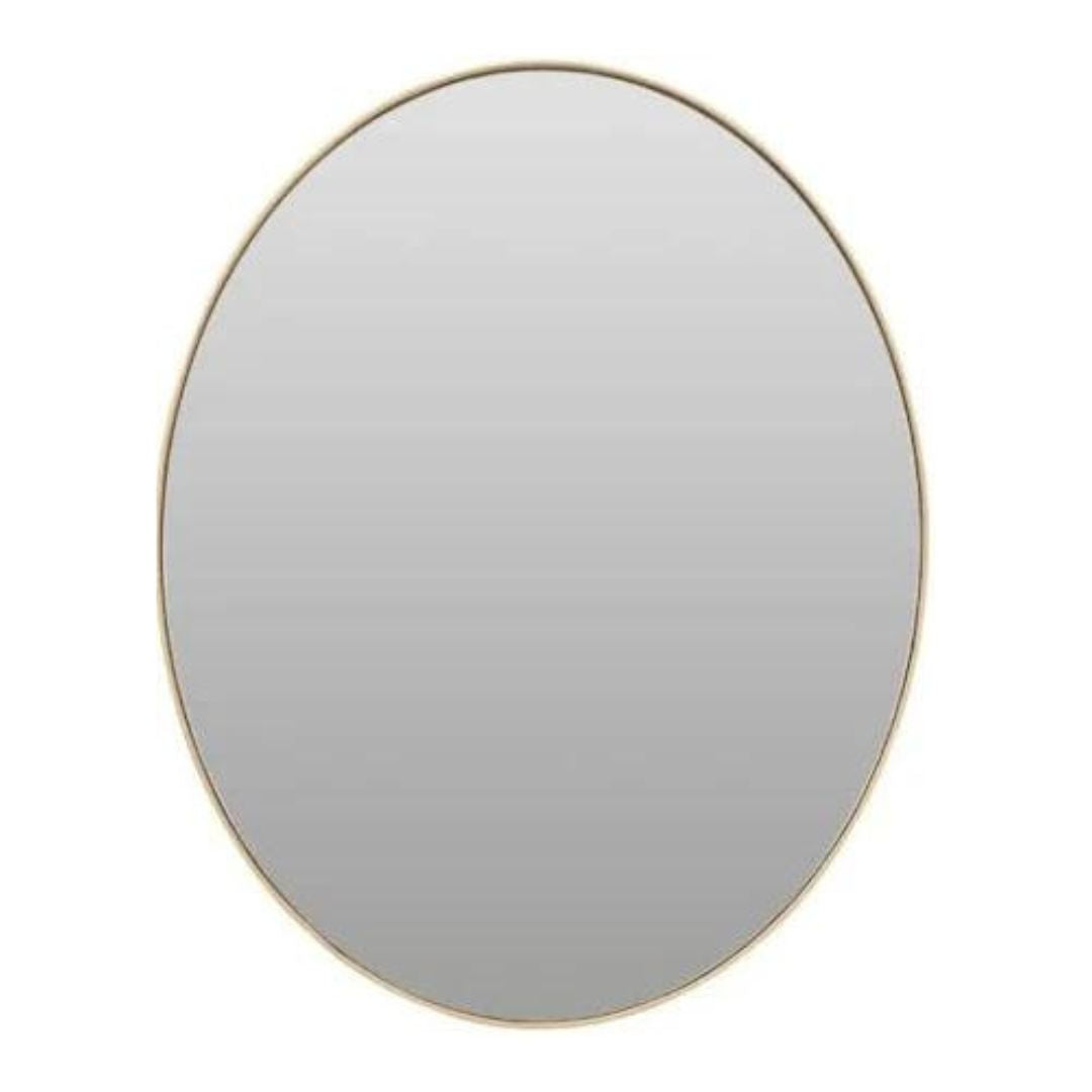Helen gold oval wall mirror contemporary design