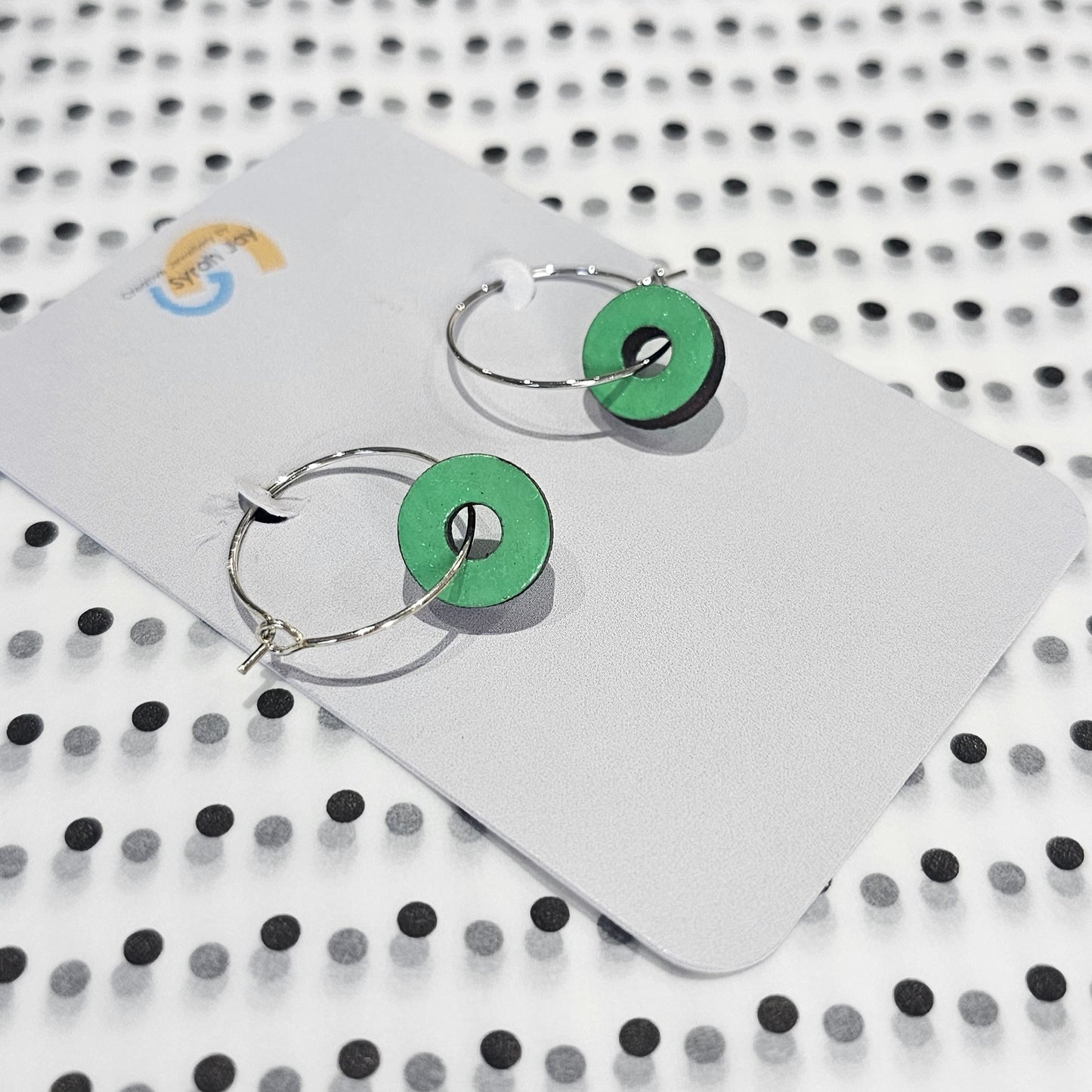 GEO BLOCK HOOPS