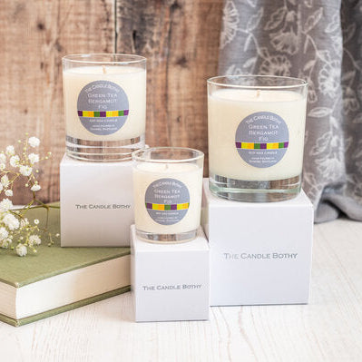 The Candle Bothy Green Tea, Bergamot and Fig scented candle with fresh citrus, fruity fig and warm woody notes