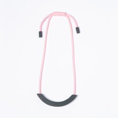 GREY/LIGHT PINK KNOT NECKLACE