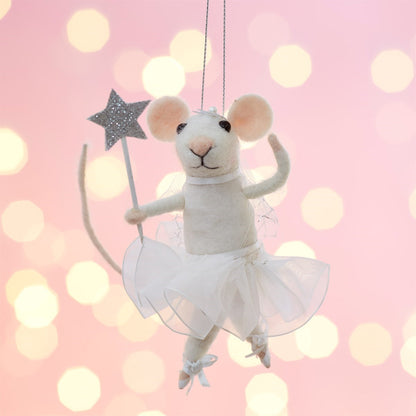 FAIRY MOUSE WITH STAR WAND FELT