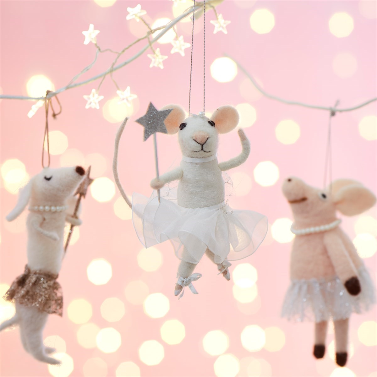 FAIRY MOUSE WITH STAR WAND FELT