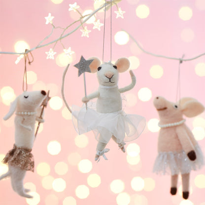 FAIRY MOUSE WITH STAR WAND FELT