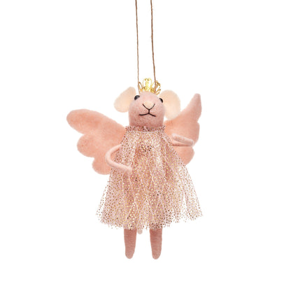 PINK PRINCESS FAIRY MOUSE DECORATION