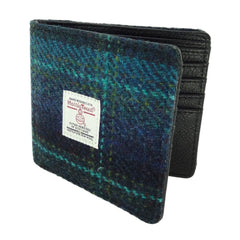 HARRIS TWEED - GENTS WALLET - BLUE/TURQUOISE