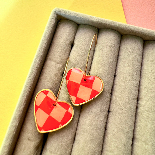 CHECKER HEART HOOPS