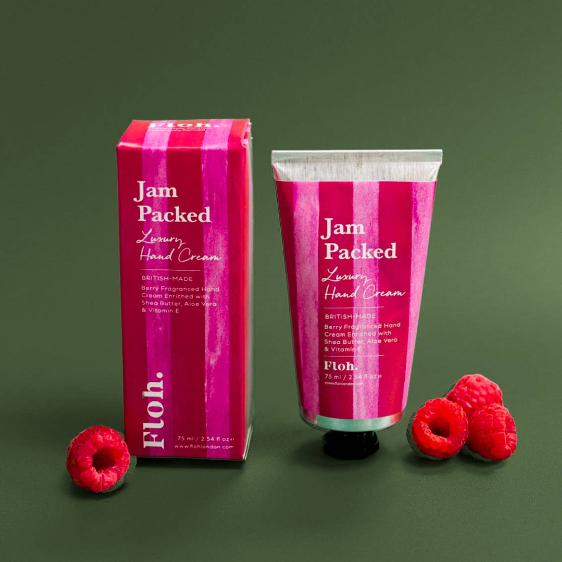 Jam Packed luxury hand cream 75ml shea butter aloe vera vitamin E gift box