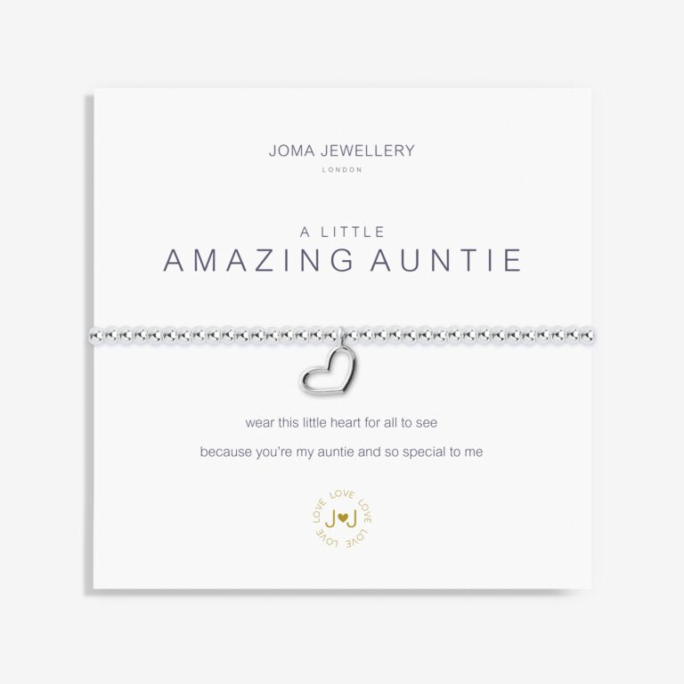 A LITTLE 'AMAZING AUNTIE' SILVER BRACELET