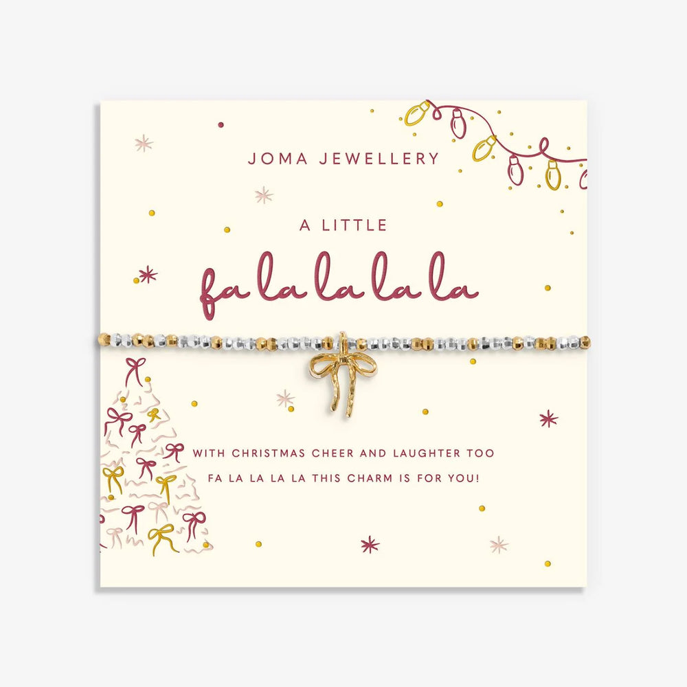 A LITTLE 'FA LA LA LA LA' SILVER BRACELET