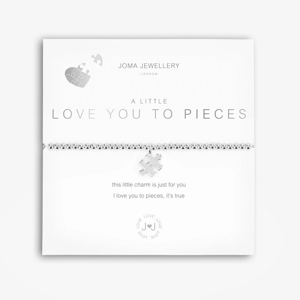 A LITTLE 'LOVE YOU TO PIECES' SILVER BRACELET
