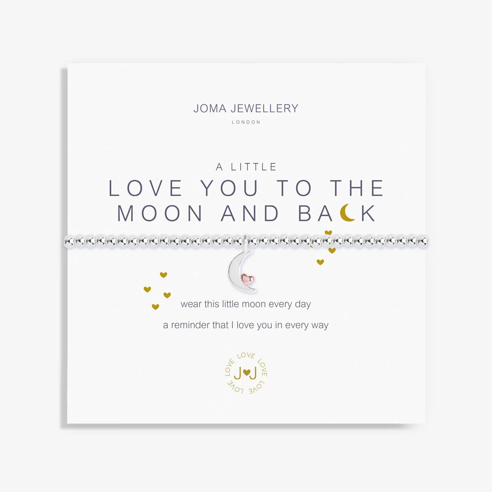 A LITTLE 'LOVE YOU TO THE MOON AND BACK' SILVER BRACELET
