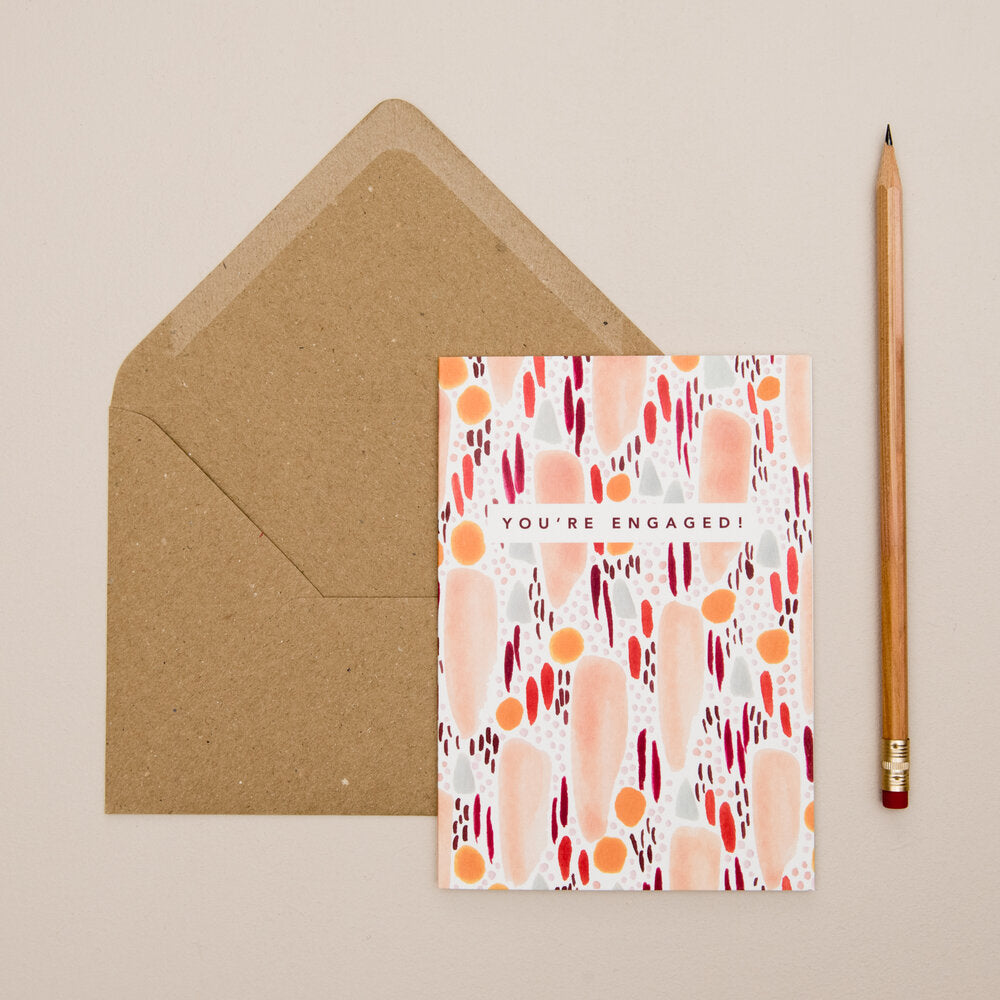 BRIGHT PATTERN YOU'RE ENGAGED CARD
