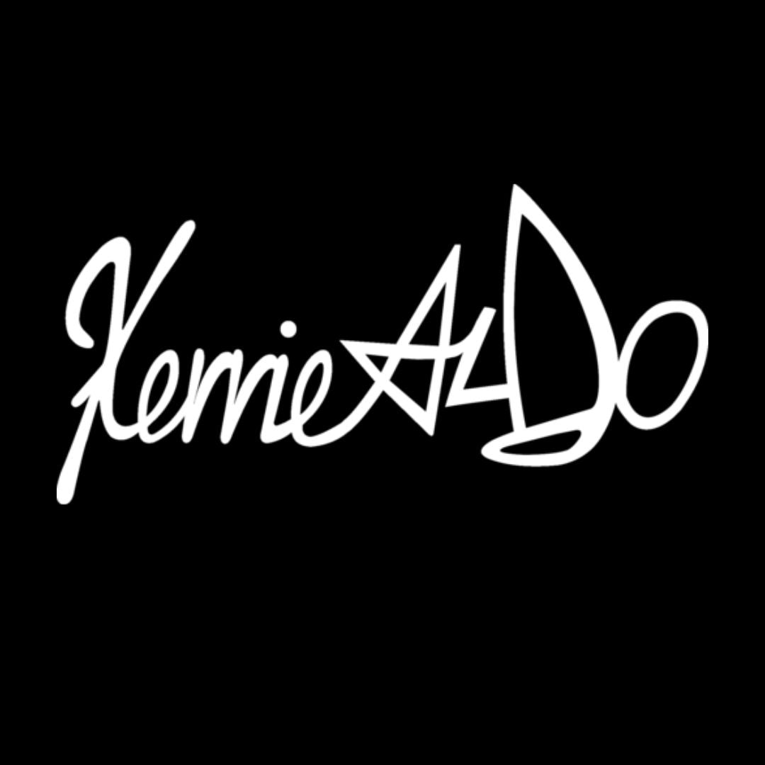 Kerrie Aldo White on Black Handwritten Logo