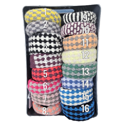 Mitchell + Black Knitwear lambswool cuff bracelets handcrafted in Scotland