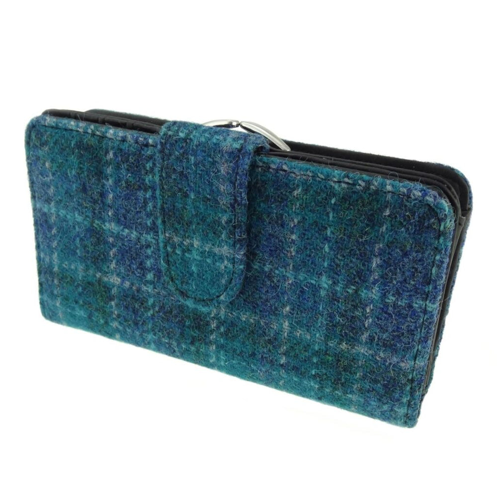 HARRIS TWEED - LONG PURSE - SEA BLUE