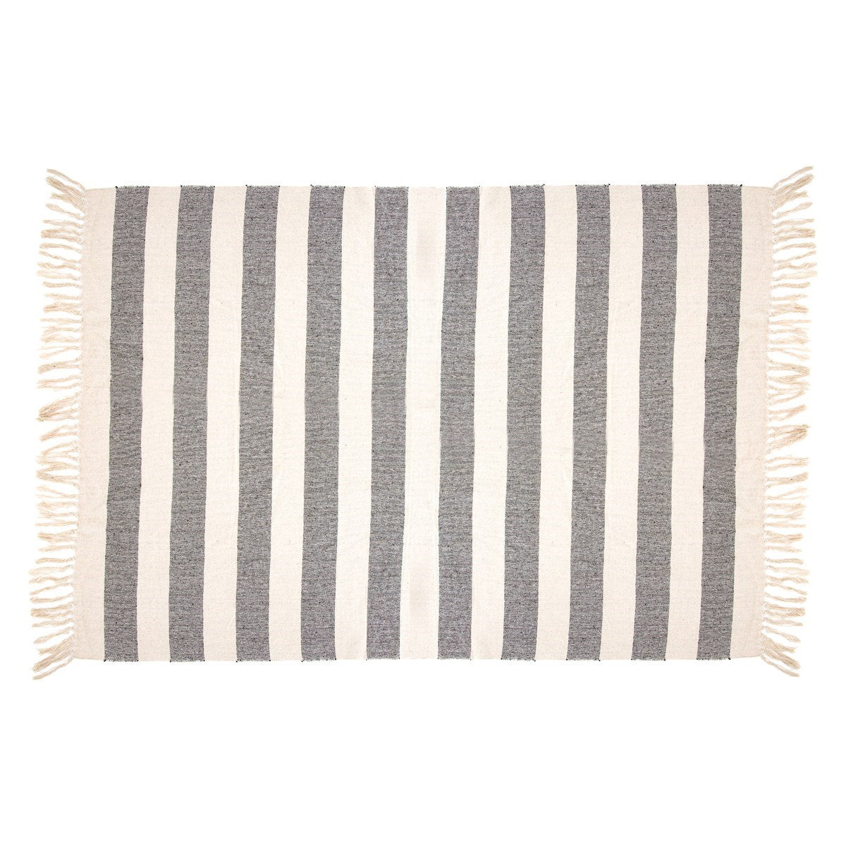SCANDI BOHO STRIPE BLANKET THROW