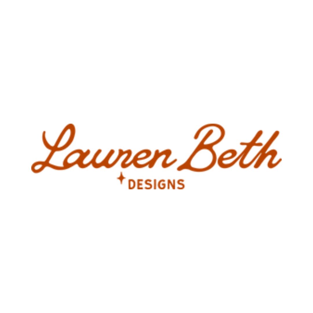 Lauren Beth Designs Rust on White Logo