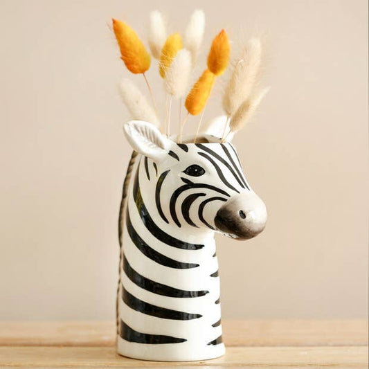 Lisa Angel Ceramic Zebra Head Vase 1