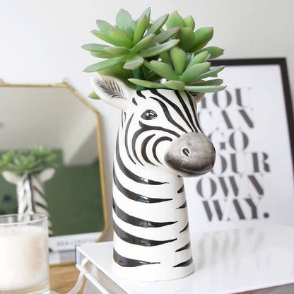 Lisa Angel Ceramic Zebra Head Vase 2