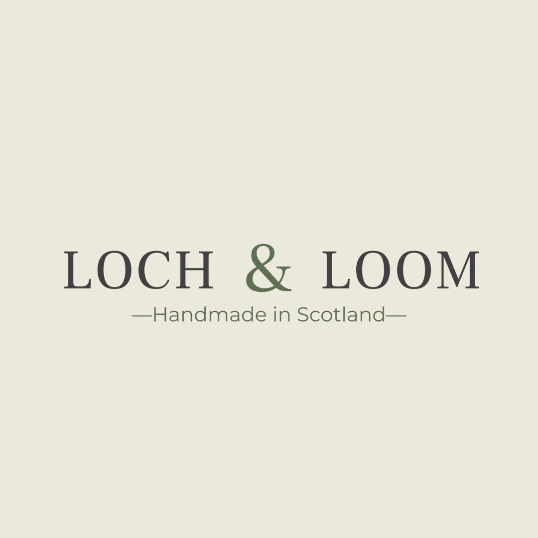 Logo of Loch & Loom on a beige background