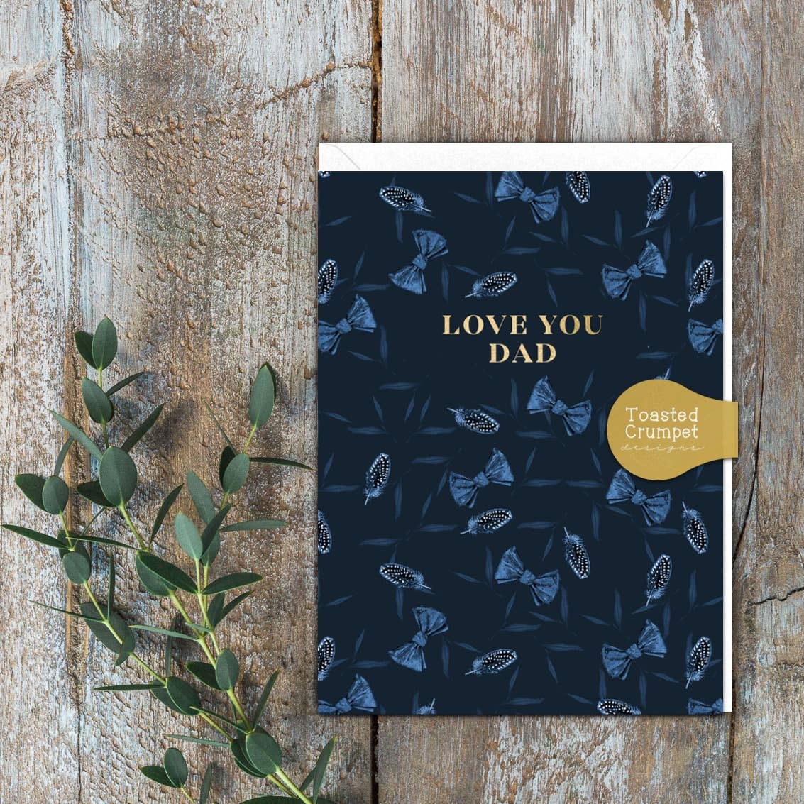 Love You Dad card by Toasted Crumpet mini countryside design card