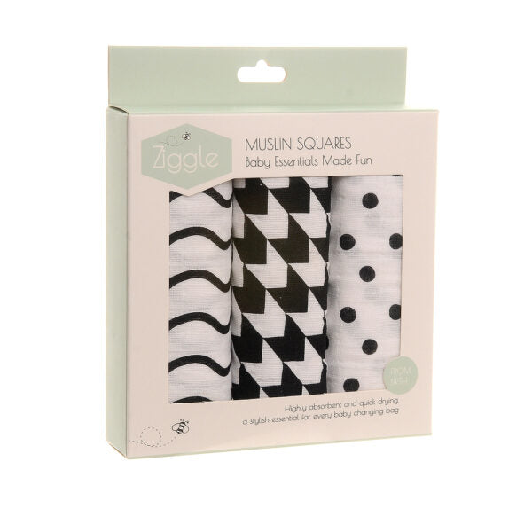 BLACK AND WHITE MUSLIN SET