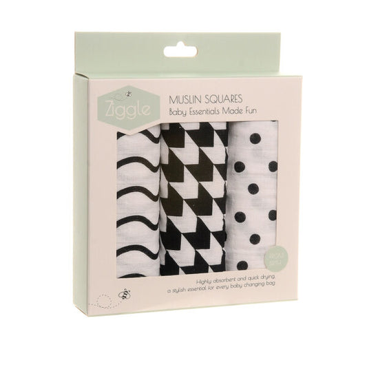 BLACK AND WHITE MUSLIN SET