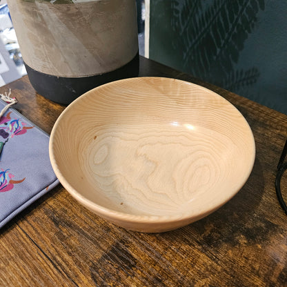 Medium wooden Ash bowl handmade in Carnoustie by John Dowie