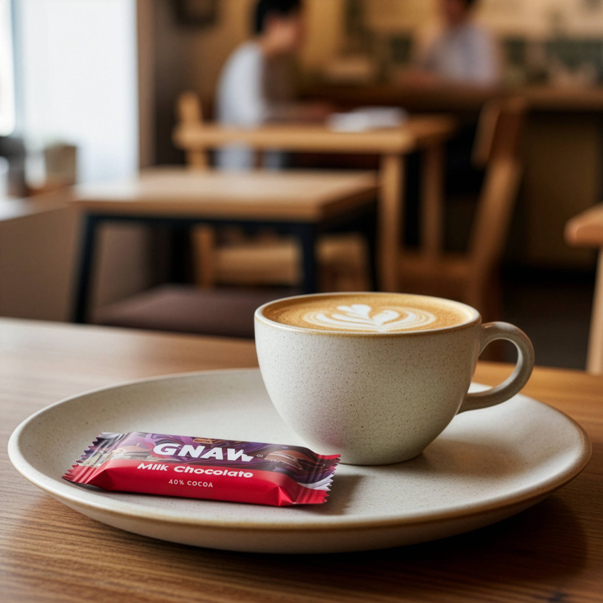 Gnaw 15g mini milk chocolate bar made with single-origin Colombian cocoa and smooth creamy milk chocolate