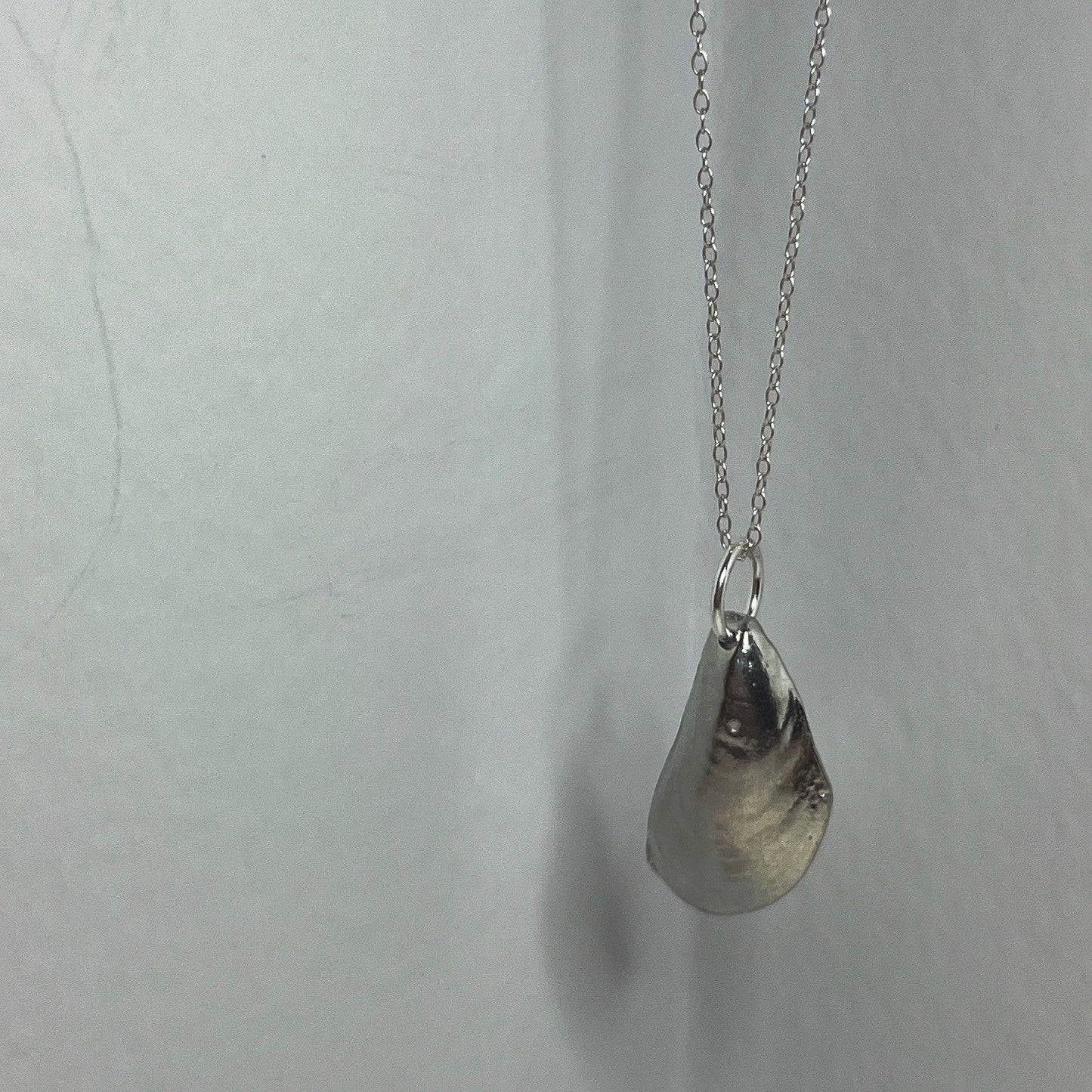 Pewter shell necklace handmade in Scotland cast from real shells jewellery