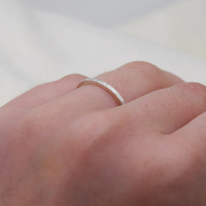 TEXTURED RING - STERLING SILVER