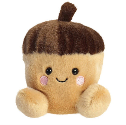 Palm Pal Plush cute happy face brown toy oak acorn