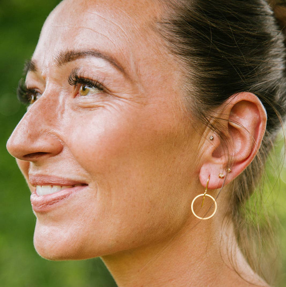 GOLD CIRCLE EARRINGS