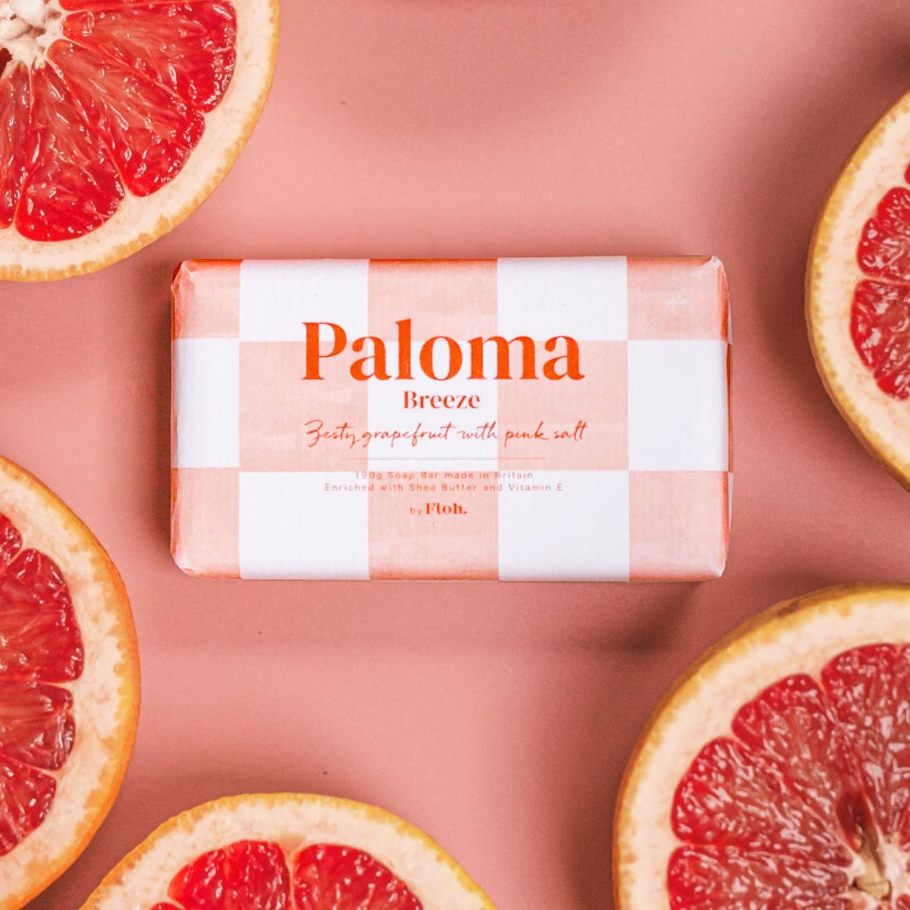 Paloma Breeze luxury soap bar 190g grapefruit lime shea butter vegan friendly