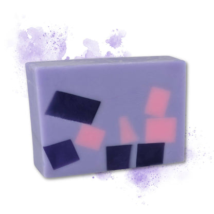 Parma Violet handmade soap bar by Glasgow Soap Company with a nostalgic floral fragrance made in Scotland