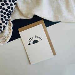 HELLO BABY MONOCHROME CARD