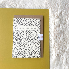 HAPPY BIRTHDAY MONOCHROME DASH