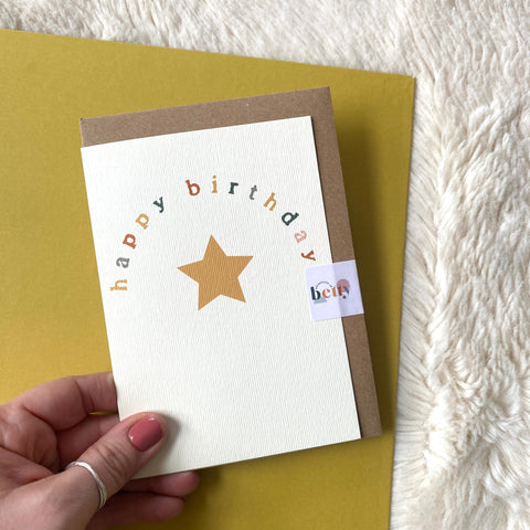 HAPPY BIRTHDAY STAR CARD